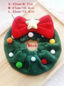 PETSIN 1 件圣诞宠物大蝴蝶结围巾，适合小型/中型犬