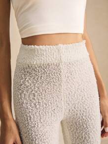 Poéselle Women's Fashion Solid Color Flare Leg Knit Pants FW24
