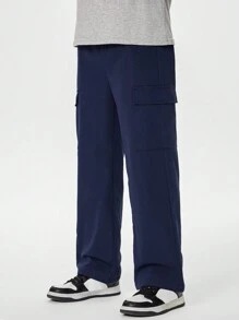 Pantalones cargo informales con bolsillo mullido para niños