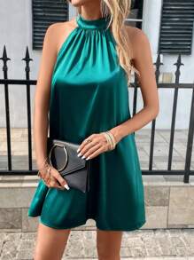 SHEIN Privé Abiti monocolore con collo halter in raso