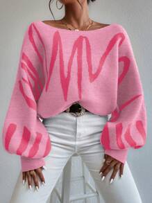 Chiquease 休闲撞色蝙蝠翼毛衣，秋冬