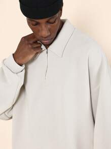 SUMWON Chemise polo premium super lourde et gaufrée, avec manches longues et coupe courte