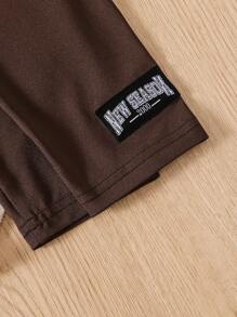 SHEIN Leap Crew 买 1 送 2 3 件套年轻女孩休闲针织纯色松紧腰基本款长裤，纯色，修身，秋季，学院风，返校 - 彩色 - 查看 5