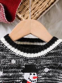 Baby Boys Sweater Set - Christmas Novelty, Adorable Snowman Design, Cozy Thick Knit, Soft And Warm, Protects Baby's Delicate Skin, Showcases Cute Charm, Suitable For Home, Travel, Christmas Party And More