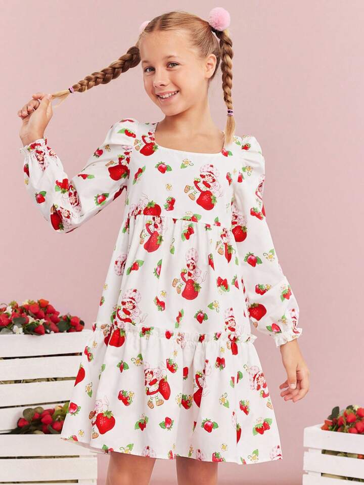 Strawberry Shortcake X SHEIN ティーンガール用 ストロベリー