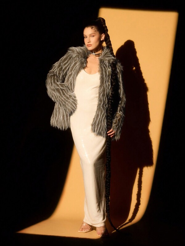 Lumalex Chaqueta de manga larga de ajuste holgado y esponjoso para mujer, apta para usar en eventos de Acción de Gracias, Año Nuevo, festivales rave y bailes de graduación