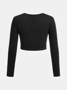 SHEIN 2 Stücke/Set Tween Mädchen Legeres Figurbetontes Crew-Neck T-Shirt mit Tunnelzug und Utility Hose, bequem und modisch