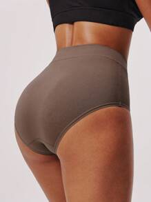 LUVLETTE 3-Pack Women V-Cut Airy Comfortable Basic Cotton High-Rise Briefs-Earthy Comfort Underwear - Multicolor - View 6