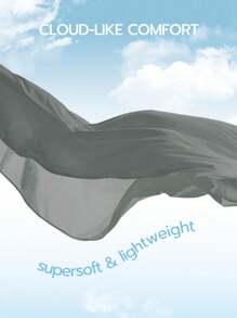 1个纯色枕套，不含枕芯，柔软，抗皱，不易褪色，透气，无填充物，可机洗，通过Oeko-Tex认证 - 灰色 - 查看 5