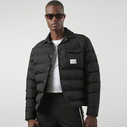 Men's Casual Collared Fitted Padded Coat, Autumn/Winter