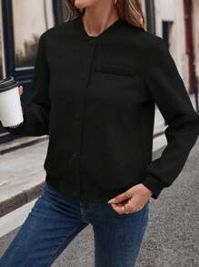 EMERY ROSE 女士棒球夹克长袖休闲外套，秋季