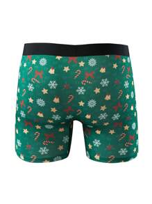 3pcs Set Men's Christmas Print Boxer Briefs - Multicolor - View 2