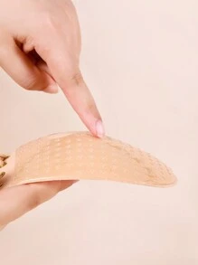 1pc Skin-Tone Adjustable Lace-Up Wing Push-Up Bra Pasties, Soft & Breathable Material For Summer - Apricot - View 7