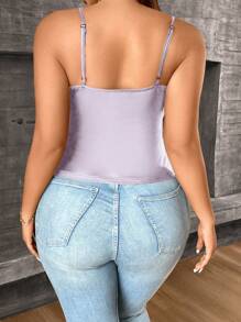 Celure Plus Size Solid Color Wrap Around Bodycon Camisole