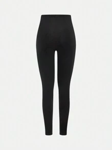 SHEIN Girlism Teen Girl Black Mock Neck Zipper Activewear Set With Jacket & Leggings, Sportswear Set, College Style Set, Jogging Set - Black - View 7