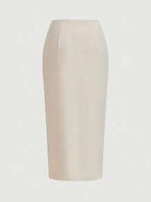 SHEIN Privé Femmes Set de 2 pièces : Débardeur gris et jupe longue - Nude - Voir 4