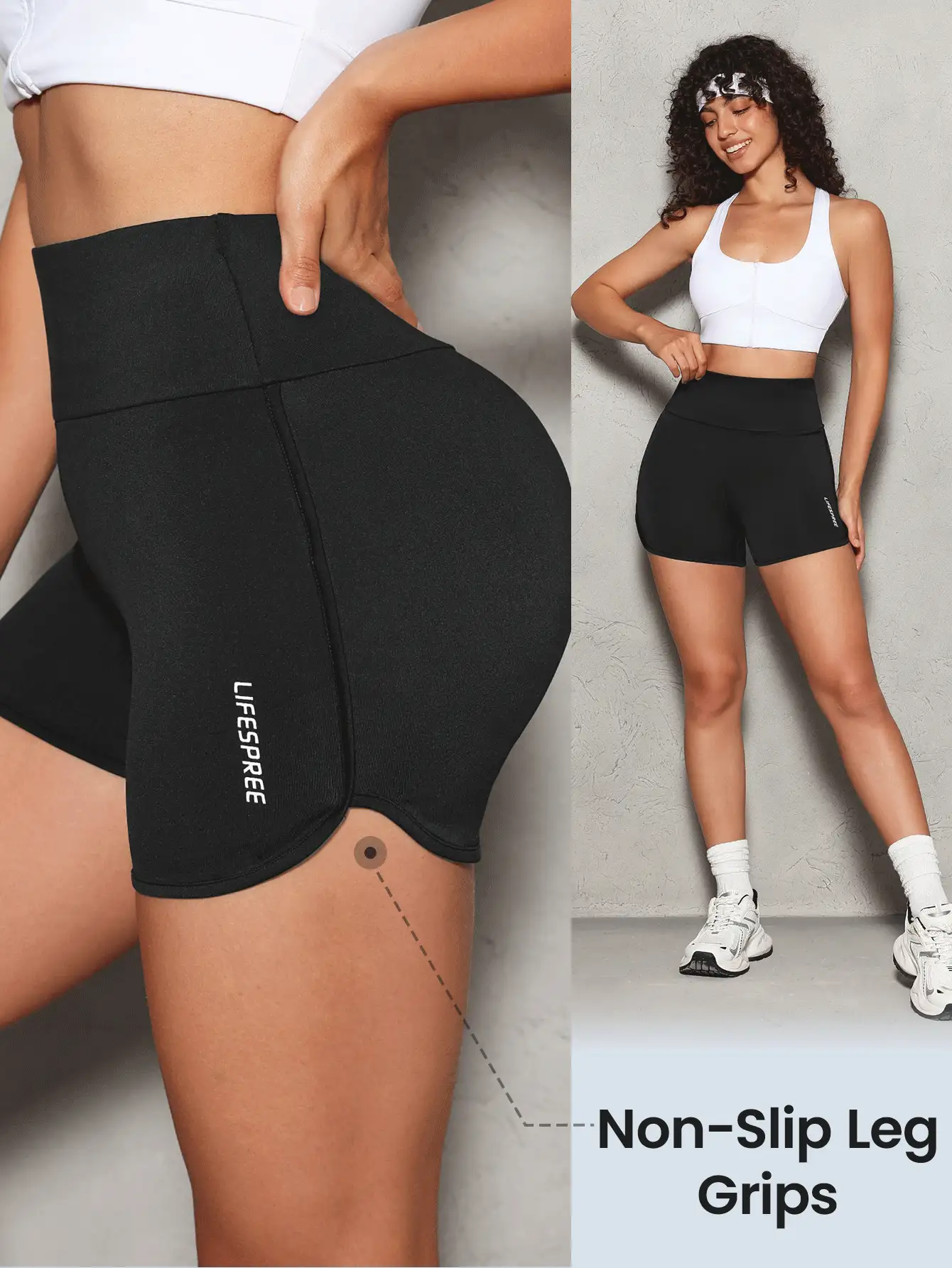 SHEIN Sports 字母印花高腰无缝运动短裤