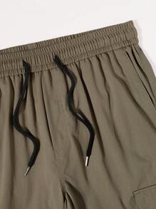 Manfinity Homme 男士纯色直筒宽松休闲工装裤，秋季