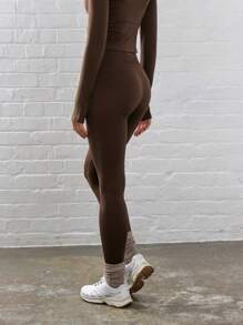 Musera Sport Leggings attivi aderenti senza cuciture con vita incrociata, adatti per padel, tennis, pickleball, palestra, autunno, inverno, Natale