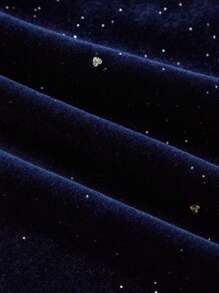 SHEIN Leap Crew Navy Blue Sequin Velvet Criss-Cross Strap Party Dress For Teen Girls, Suitable For Valentine's Day, Holiday Wear - Navy Blue - View 6