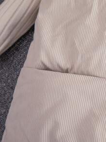 Áo vest thu/đông giản dị màu kaki túi cài nút phía trước cho bé gái tuổi teen - Màu be - Xem 4