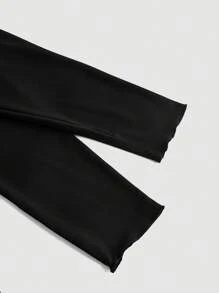 SHEIN MOD 大码夏季黑色不对称斜领褶皱针织褶皱迷你连衣裙适合度假约会装