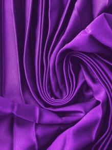 Franclia Plus Size Women Solid Color Woven Elegant Pleated Skirt Maxi Women Outfit Fall Cloth For Women - Lilac Purple - View 4