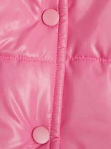 Teenage Girls Padded Vest Outerwear, Warm & - Pink - View 4