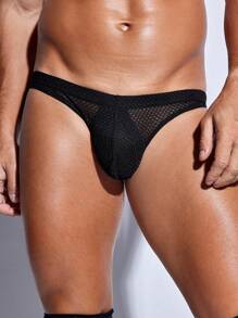 Men's Sexy Backless Briefs, Black - Black - View 3