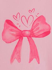 Tween Girl 紧身睡衣套装，带蝴蝶印花 - 长袖上衣和裤子 - 粉色 - 查看 7