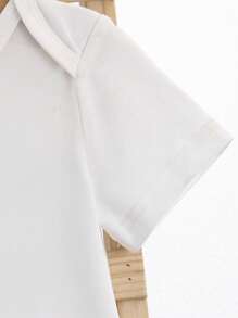 Mono informal de manga corta y cuello redondo para bebé niña, para verano