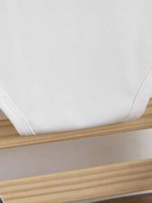 Mono informal de manga corta y cuello redondo para bebé niña, para verano