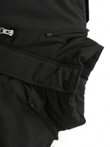 女士加大码保暖内衬连帽加厚派克大衣，户外冬季夹克