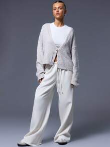 MUSERA One Button Knit Cardigan Spring Y2K 90's Casual Cute Oversized Airport Holiday Fall Back To School Autumn Winter Everyday  Work Office  Chic