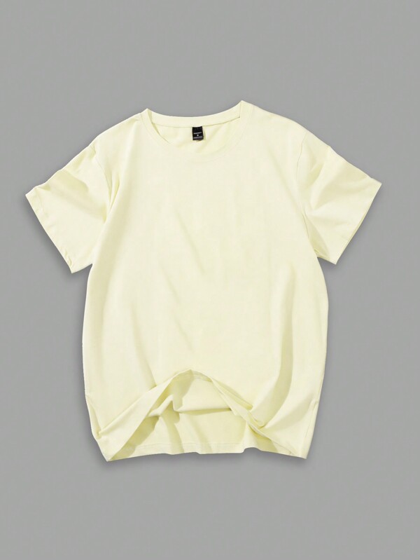 GENIUS ODE 男士基本款纯色短袖 T 恤，夏季