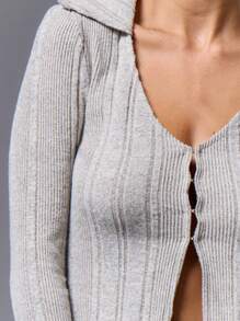 MUSERA Ribbed Knit Collared Top Casual Summer Vacation Spring Summer Fall