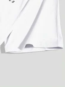 Manfinity Roghcode 男式字母印花休闲圆领短袖 T 恤洛杉矶衬衫多件装上衣 - 彩色 - 查看 4