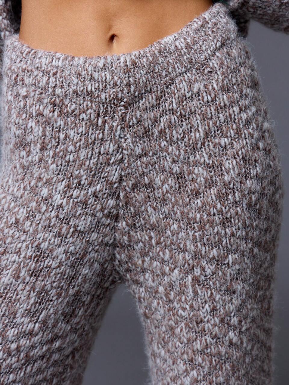 Pantaloni a gamba ampia in maglia, stile Y2K anni '90, casual e carini, basic comodi per l'aeroporto, ideali per l'estate