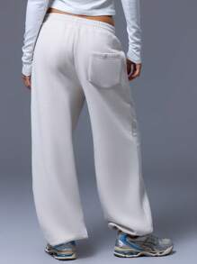 MUSERA 束口慢跑裤度假性感机场休闲复活节 - 杏色 - 查看 4