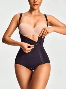 SHEIN Shape Body de unicolor con botones elásticos laterales para mujer, verano