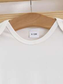 Mono informal de manga corta y cuello redondo para bebé niña, para verano
