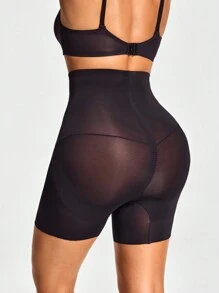 SHAPORA 女士纯色网眼拼接简约休闲塑身紧身衣