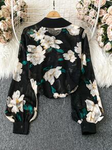 DreamSkyne Court Retro  Plus Size Summer Casual Floral Print Loose Elegant Blouse Women Shirt Fall Cloth For Women