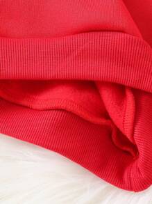 Áo nỉ cổ tròn in hình ông già Noel và tuần lộc cho bé trai - Đỏ - Xem 5