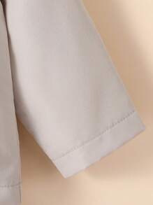 男婴休闲装，柔软透气浅色中式斜襟纽扣设计衬衫，可调节腰部裤子