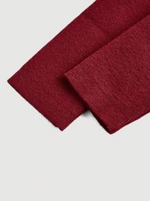 SHEIN MOD 1pc V-Neck Tie Waist Flared Long Sleeve Bow Decor Knitted Red Cardigan, Festival Sweater,Burgundy Sweater, New Year Sweater,New Year Clothes,New Year Eve Dress,Princess Women Costume,Rosso Ancora Cardigan