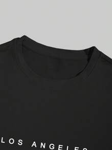 Manfinity Roghcode 男式字母印花休闲圆领短袖 T 恤洛杉矶衬衫多件装上衣 - 彩色 - 查看 9