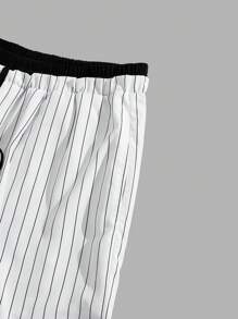 Manfinity VCAY Men's Casual Loose Fit Woven Pants With Elastic Waist And Straight Legs - Apricot - View 4