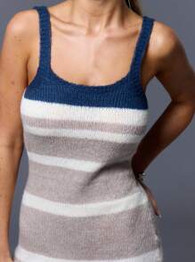 MUSERA 针织条纹吊带毛衣连衣裙 春夏 - 彩色 - 查看 5