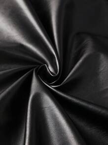 SHEIN Clasi Plus Size Solid Color Turndown Collar Long Cardigan, Casual For Autumn/Winter - Black - View 8